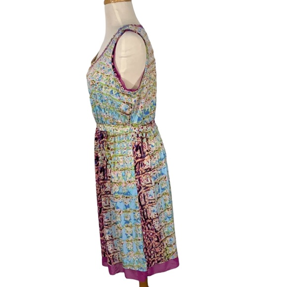 Simply Vera Vera Wang Sleeveless Midi Dress Sz M Elastic Waist Polyester - Picture 4 of 13